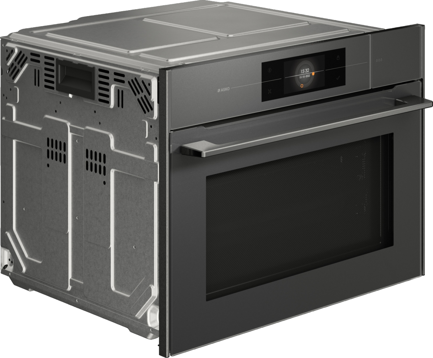 Фото духовка с функцией пароварки и свч asko ocsm8478gg