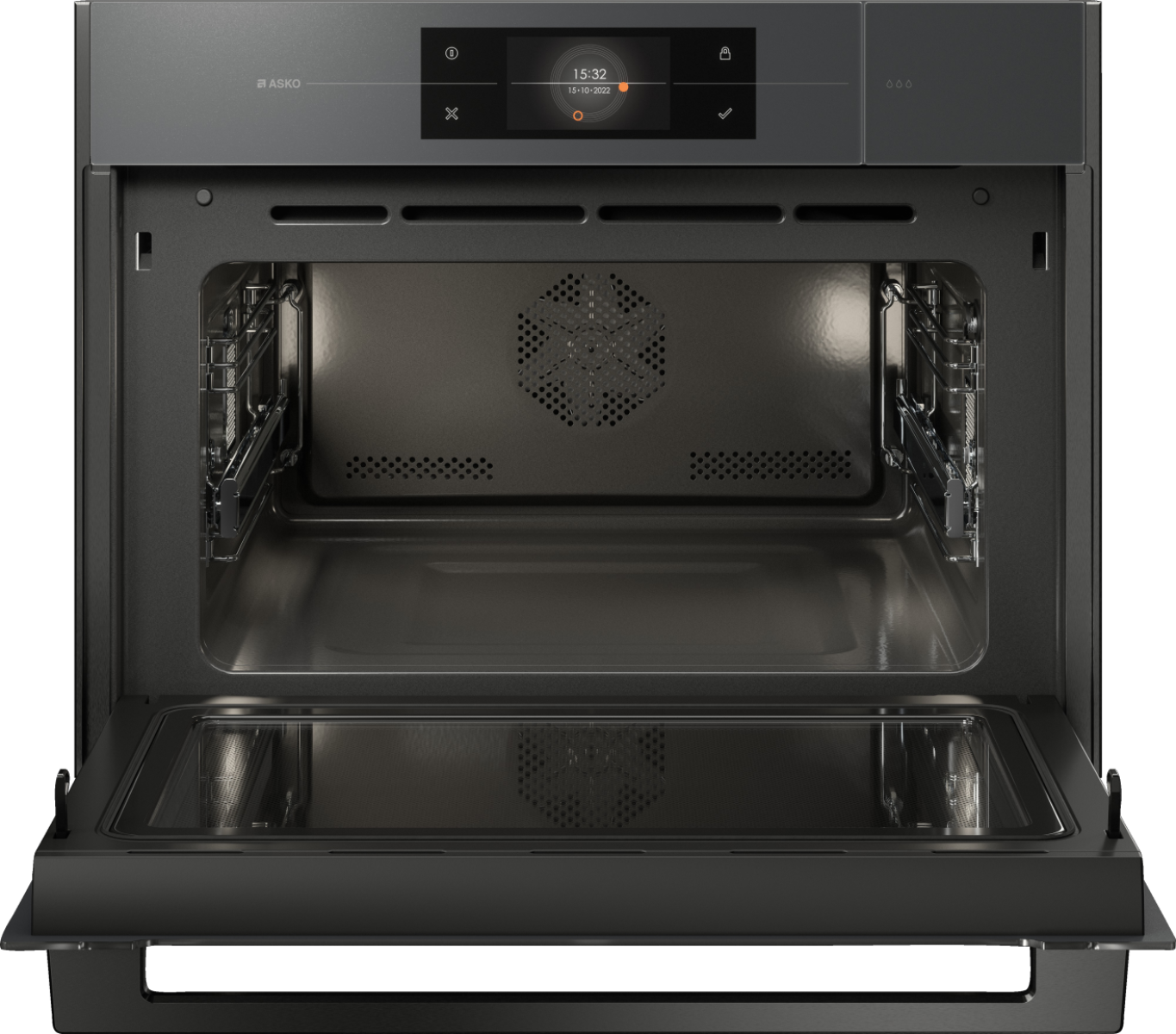 Фото духовка с функцией пароварки и свч asko ocsm8478gg