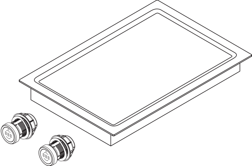 Тэппан-гриль из нержавеющей стали All Black BORA PKT3AB