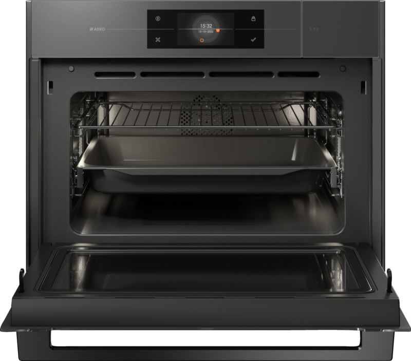 Фото духовка с функцией пароварки и свч asko ocsm8478gg
