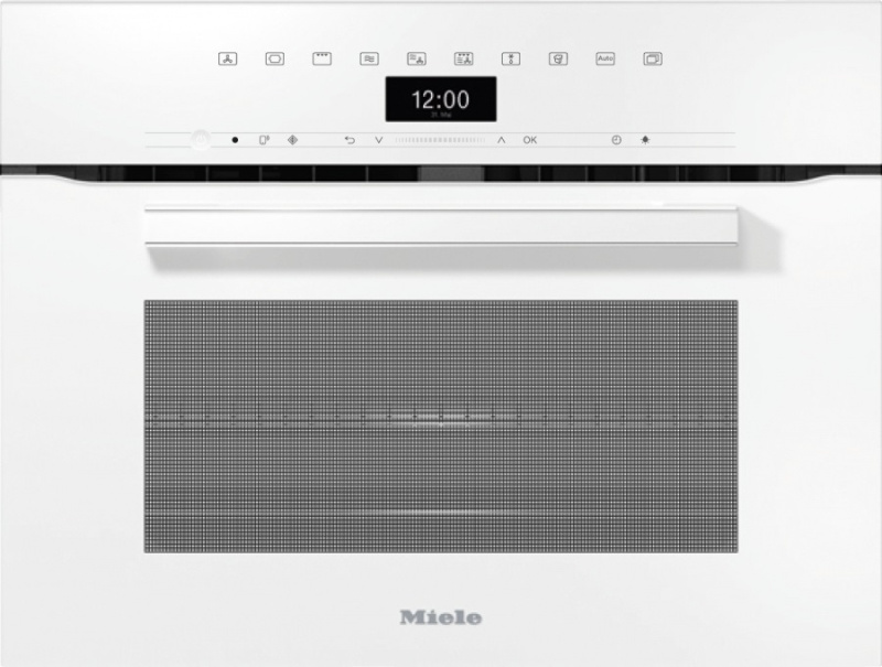 Фото компактный духовой шкаф miele h 7440 bm brws с витрины, новый
